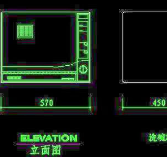 空调图块、洗衣机电冰箱图块、洗碗机引水机图块、厨房电器cad图块23