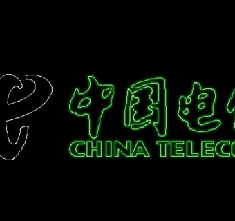 中国电信标志图块CAD饰物陈设图纸素材
