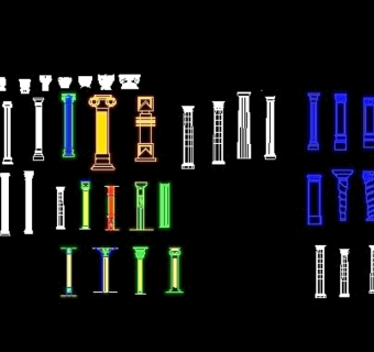 室内柱子CAD图模块下载
