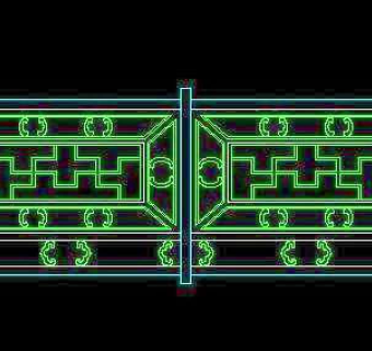 中式栏杆CAD图块素材26款-19