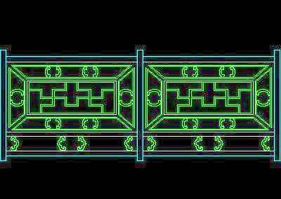 中式栏杆CAD图块素材26款-19