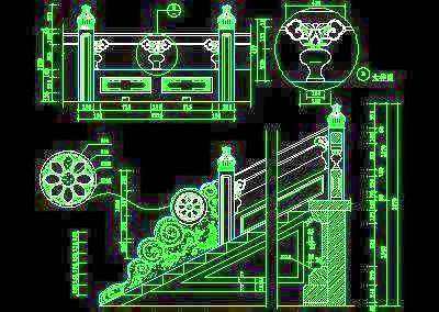 中式栏杆CAD图块素材26款-26