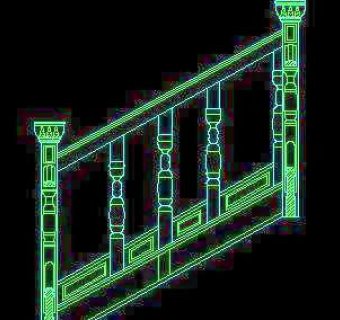 木楼梯、铁艺楼梯、旋转楼梯、现代式楼梯、楼梯扶手CAD图块28
