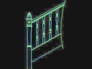 木楼梯、铁艺楼梯、旋转楼梯、现代式楼梯、楼梯扶手CAD图块25