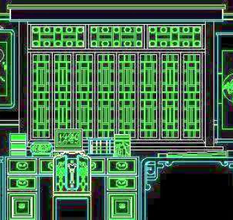 中式造型墙、西式造型墙、现代式造型墙、石材墙面、陶瓷墙面CAD图块素材27