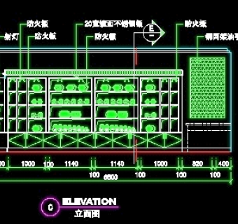 体育用品店、眼镜店、音像店实例装修施工图纸、cad详图21