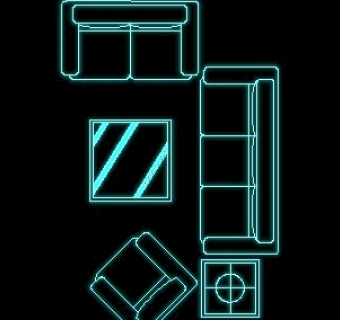 沙发平面图块cad家具图块素材20080918更新23