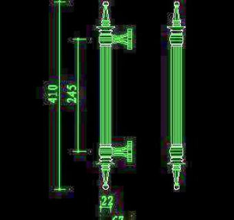 门拉手、门锁、门饰-cad门图块素材19