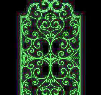 铁艺门-cad门图块素材29