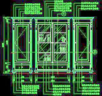 书柜CAD详图素材16