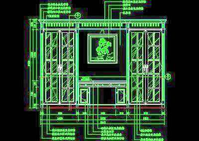 书柜CAD详图素材32