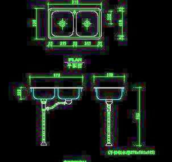 厨房水槽、厨具、器皿CAD图块51