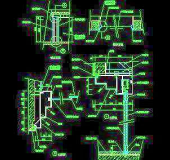 双扇门、推拉门、感应门、旋转门CAD图块素材1