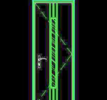 单扇门CAD图块素材86