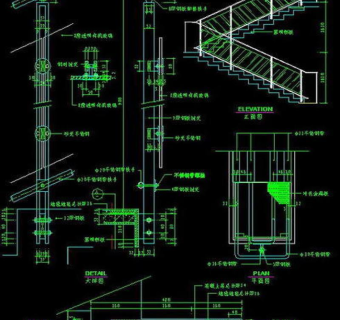 楼梯与栏杆cad详细施工图7