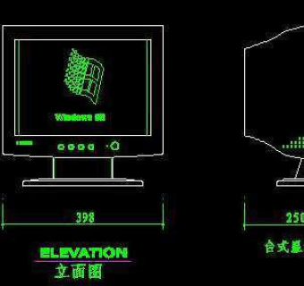 电视机图块、视听设备图块、影院音响组合图块、电脑CAD图块5