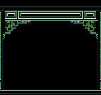 中式落地罩、中式隔断、活动式隔断、低隔断、高隔断CAD图块23