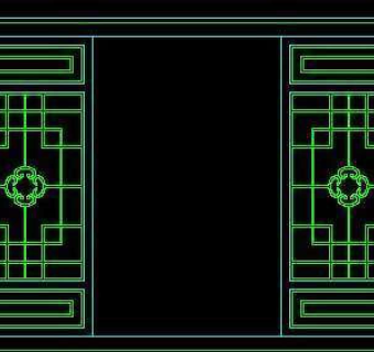 中式窗CAD图块素材4