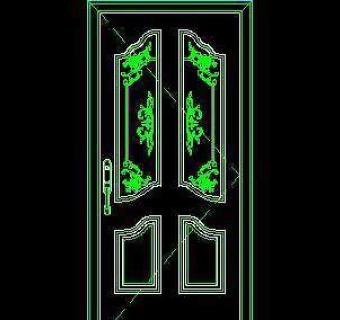 单扇门CAD图块素材24