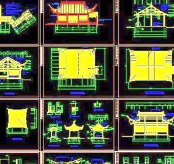 整套亭子CAD施工图