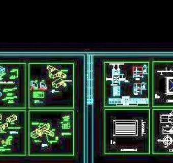 风管风口管件阀门安装节点CAD图