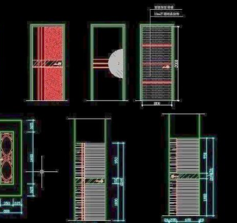 几款门的CAD立面图