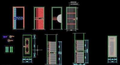 几款门的CAD立面图