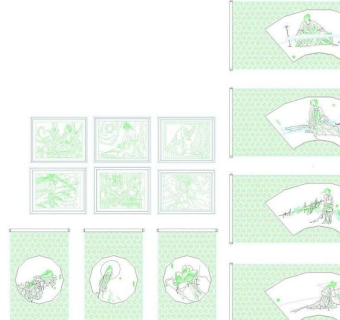 CAD制作的中国画