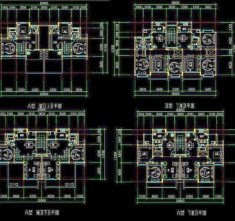 跃层平面CAD设计图