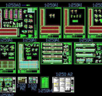某木业公司刨花板车间钢结构CAD图