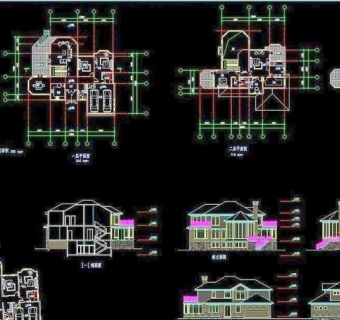 临水独栋别墅CAD图