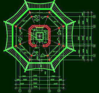 古建筑古塔CAD素材