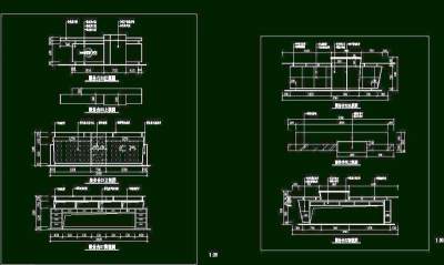 CAD之吧台收银台服务台设计