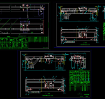 各种行车控制电气原理图CAD图纸