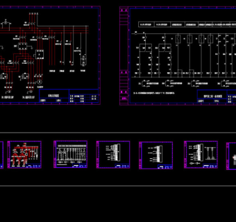 循环泵控制电气图纸CAD图纸
