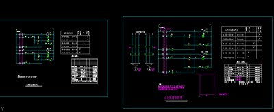 电机一用一备二次接线图CAD图纸