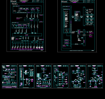 船舶主机遥控电气系统图CAD图纸