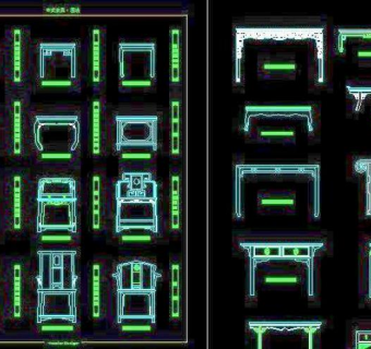 CAD中式家具样式集合
