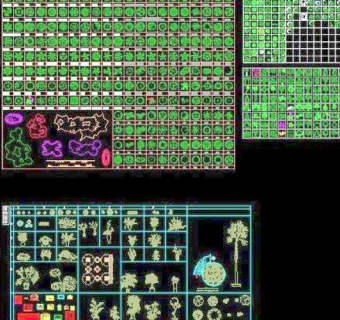 CAD常用绿化植物平立面