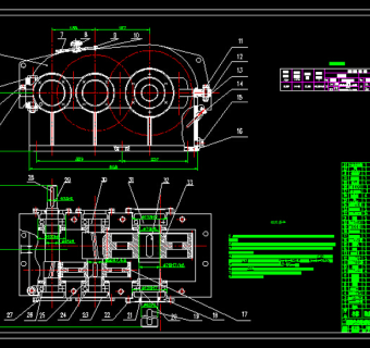 减速器装配图CAD图纸