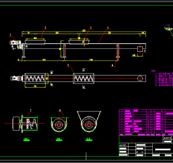 水平螺旋输送机CAD图纸