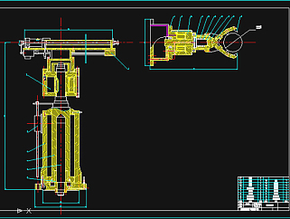 工业机械手装配图CAD图纸