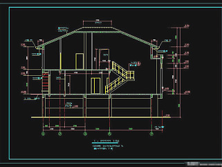 别墅CAD剖面图