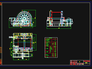 JM3.5绞车总装图CAD图纸