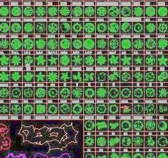 CAD植物图例之树图库图块