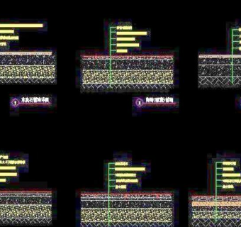 6种CAD地面铺装CAD详图