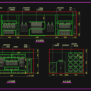 服装专卖店CAD装修图