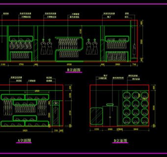 服装专卖店CAD装修图