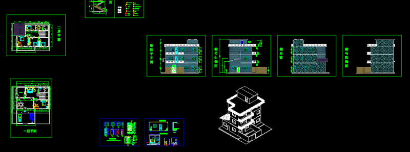 农家小院/农村房子设计CAD平面图