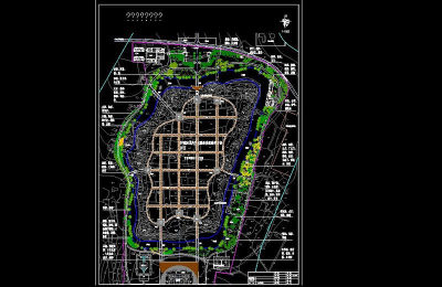 公园绿化规划方案图纸城市景区CAD图